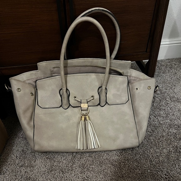 Handbags - Beige/grey Large Tote Bag